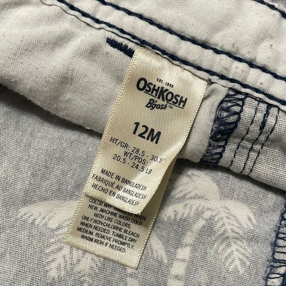 OSH kosh bgosh Vestback overalls palm tree - Picture 3 of 4